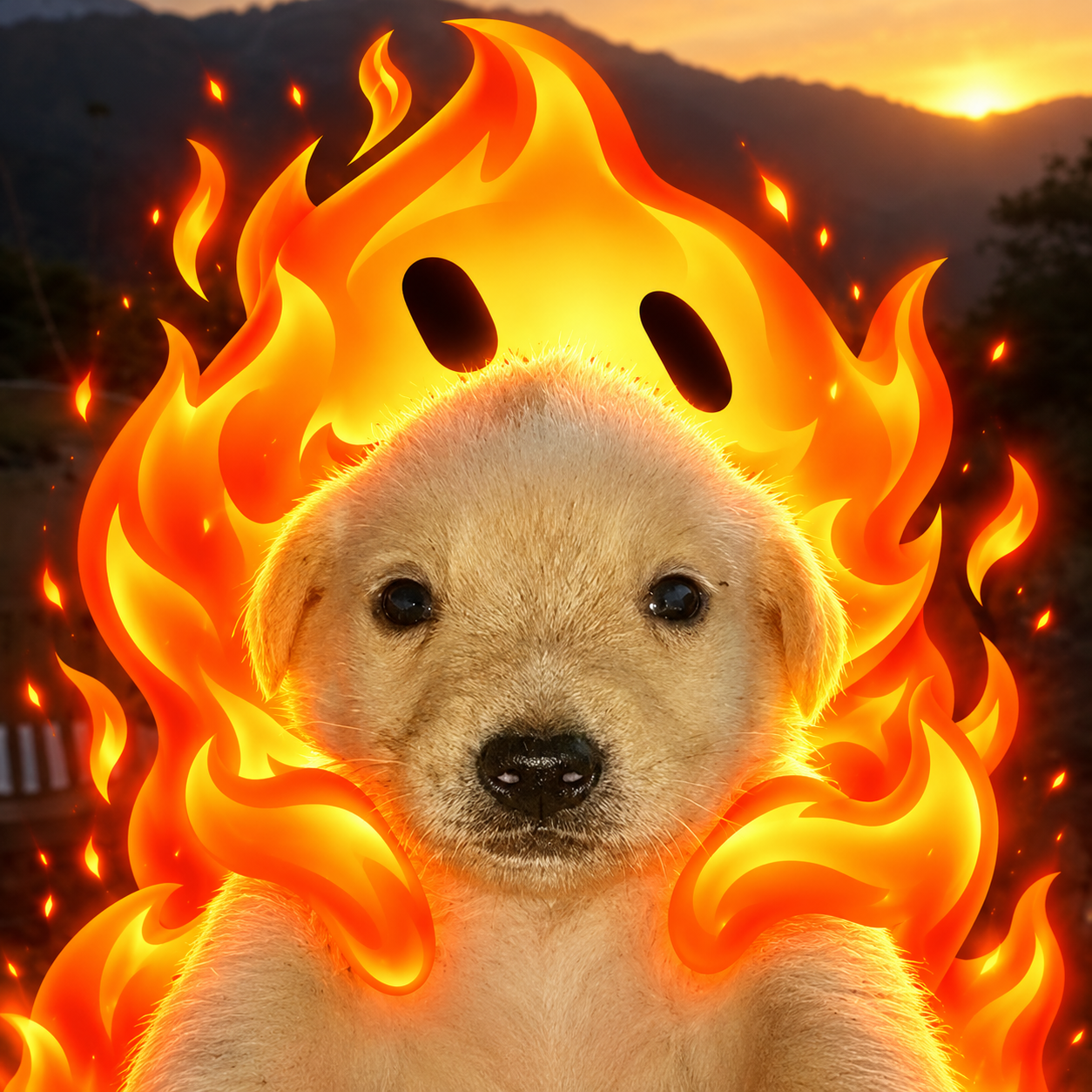 Hot Jotchua framed by a living flame character
